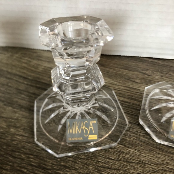Mikasa Edinburgh Crystal Candlestick Holders - Picture 9 of 12